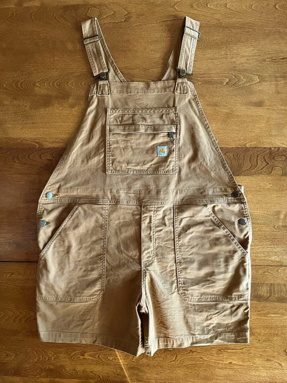 Carhartt tan overall shorts XL 16-18